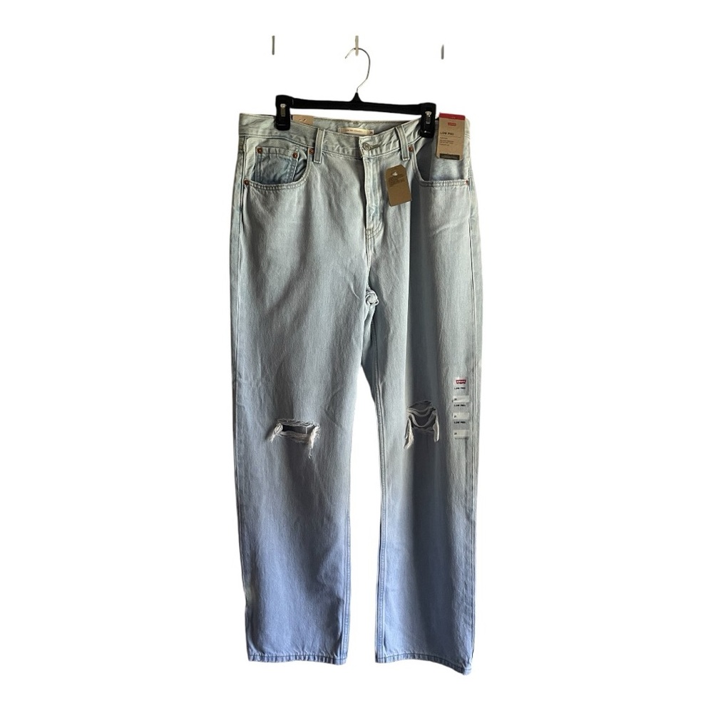 Levis Women's Size 31 Low Pro Midrise Distressed Straight Jeans